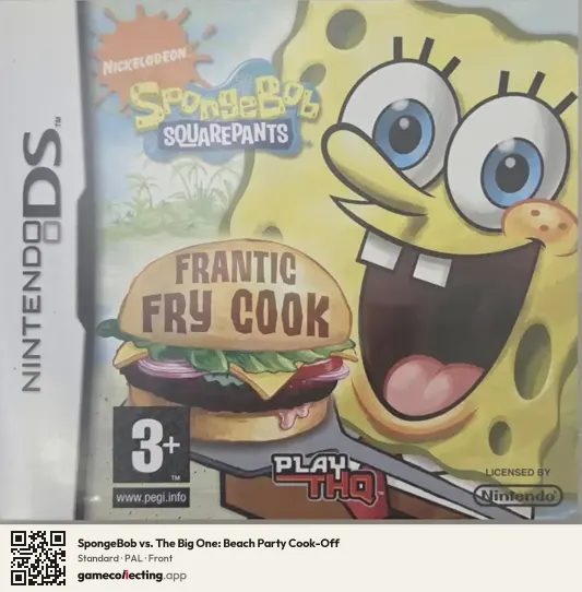 SpongeBob vs. The Big One: Beach Party Cook-Off Nintendo DS, PAL box front
