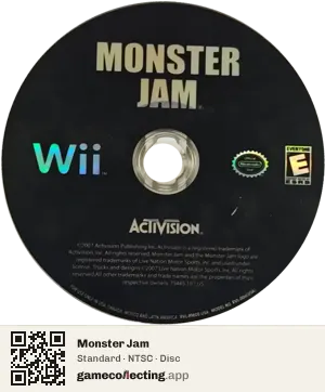 Monster Jam Nintendo Wii, NTSC disc