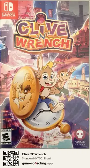 Clive 'N' Wrench Nintendo Switch, NTSC box front