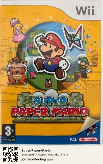 Super Paper Mario Nintendo Wii, Netherlands box front