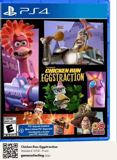 Chicken Run: Eggstraction PlayStation 4, NTSC box front