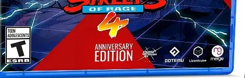 Streets of Rage 4, the ESRB box on its front