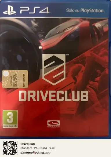 DriveClub PlayStation 4, Italy box front