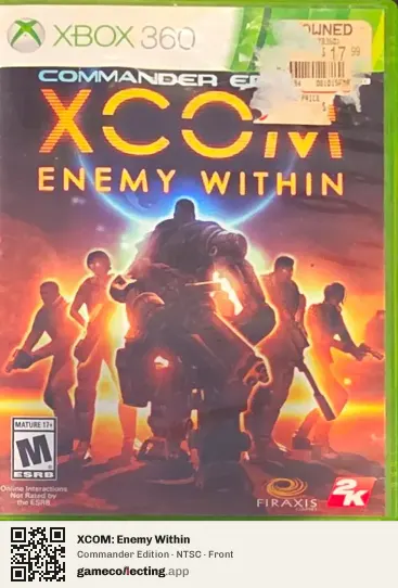 XCOM: Enemy Within Xbox 360, NTSC box front