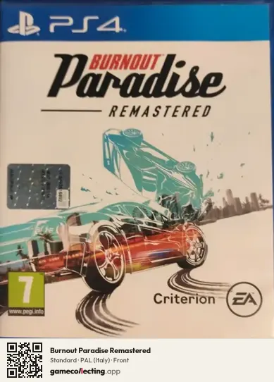 Burnout Paradise Remastered PlayStation 4, Italy box front