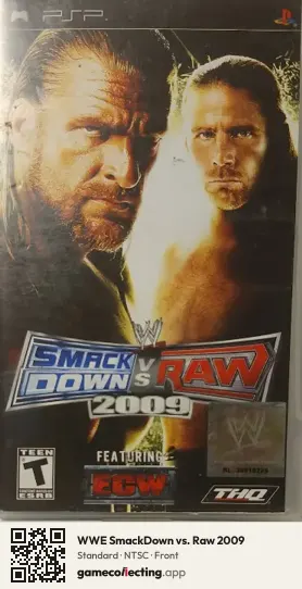 WWE SmackDown vs. Raw 2009 PlayStation Portable, NTSC box front