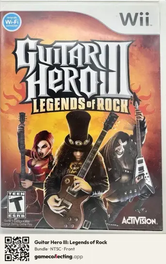 Guitar Hero III: Legends of Rock Nintendo Wii, NTSC box front