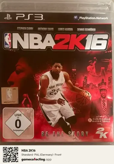 NBA 2K16 PlayStation 3, Germany box front