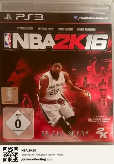 NBA 2K16 PlayStation 3, Germany box front