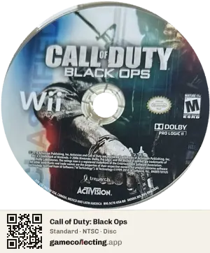 Call of Duty: Black Ops Nintendo Wii, NTSC disc