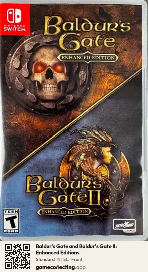 Baldur's Gate and Baldur's Gate II: Enhanced Editions Nintendo Switch, NTSC box front