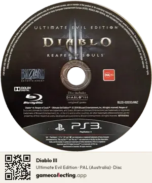 Diablo III PlayStation 3, PAL disc