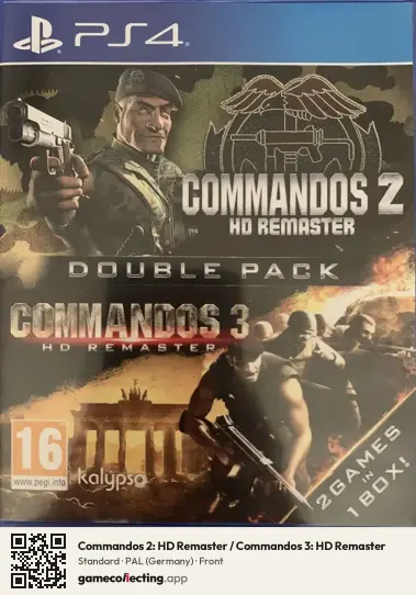 Commandos 2: HD Remaster / Commandos 3: HD Remaster PlayStation 4, Germany box front
