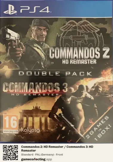 Commandos 2: HD Remaster / Commandos 3: HD Remaster PlayStation 4, Germany box front