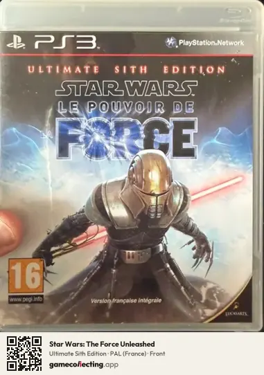 Star Wars: The Force Unleashed PlayStation 3, France box front