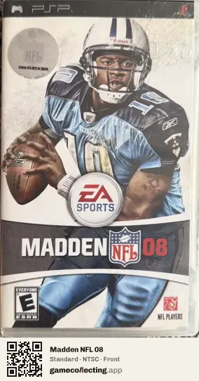 Madden NFL 08 PlayStation Portable, NTSC box front