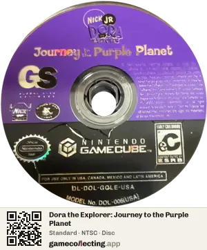 Dora the Explorer: Journey to the Purple Planet Nintendo GameCube, NTSC disc