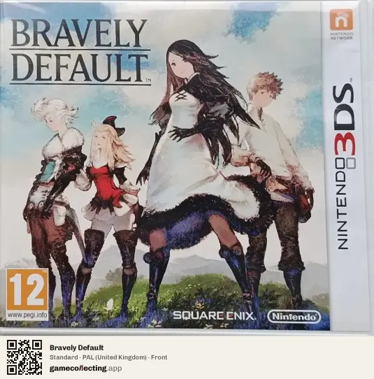 Bravely Default Nintendo 3DS, United Kingdom box front