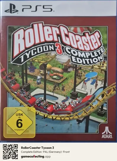 RollerCoaster Tycoon 3 PlayStation 5, Germany box front