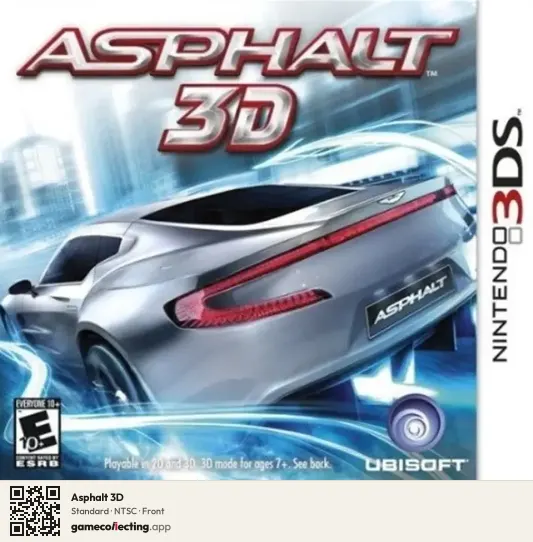 Asphalt 3D Nintendo 3DS, NTSC box front