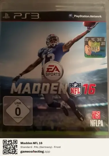 Madden NFL 16 PlayStation 3, Germany box front