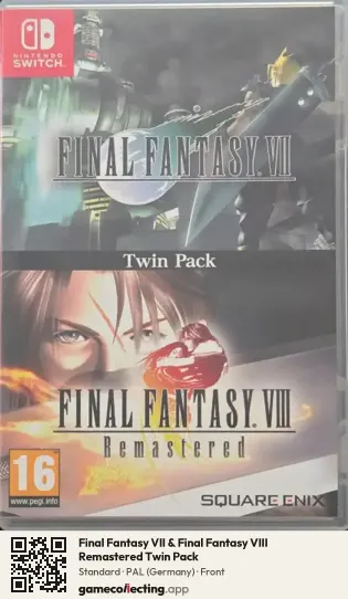 Final Fantasy VII & Final Fantasy VIII Remastered Twin Pack Nintendo Switch, Germany box front