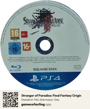 Stranger of Paradise: Final Fantasy Origin PlayStation 4, PAL disc