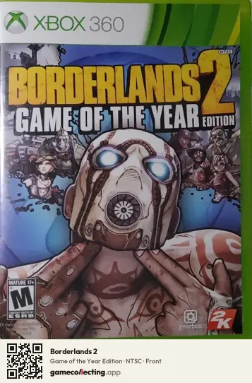 Borderlands 2 Xbox 360, NTSC box front