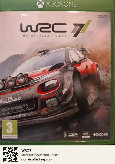 WRC 7 Xbox One, France box front