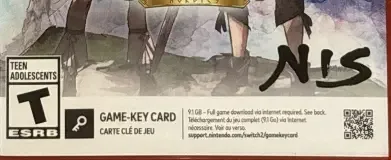 Ys X: Proud Nordics, the ESRB box on its front