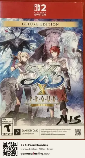 Ys X: Proud Nordics Nintendo Switch 2, NTSC box front