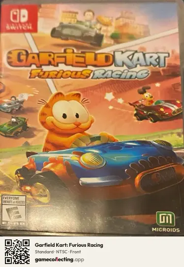 Garfield Kart: Furious Racing Nintendo Switch, NTSC box front