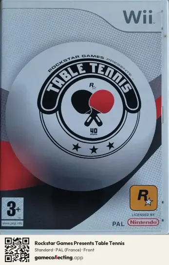 Rockstar Games Presents Table Tennis Nintendo Wii, France box front