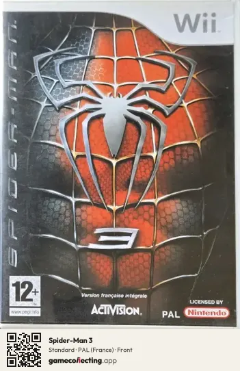 Spider-Man 3 Nintendo Wii, France box front