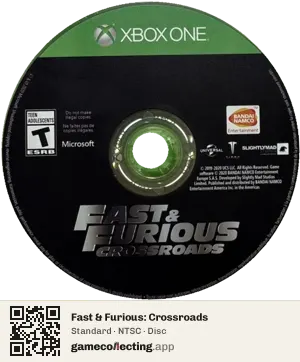 Fast & Furious: Crossroads Xbox One, NTSC disc