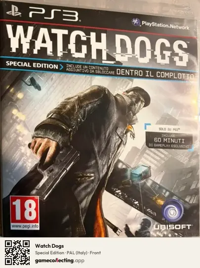 Watch Dogs PlayStation 3, Italy box front