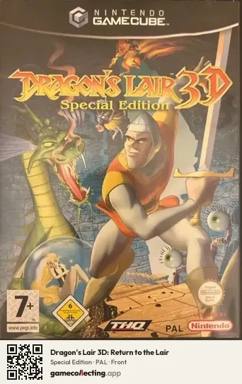 Dragon's Lair 3D: Return to the Lair Nintendo GameCube, PAL box front