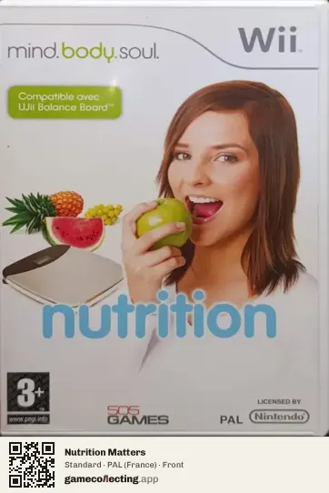Nutrition Matters Nintendo Wii, France box front