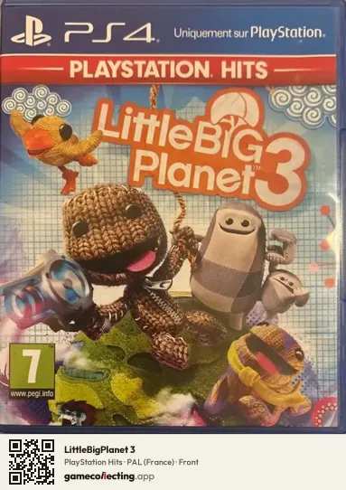 LittleBigPlanet 3 PlayStation 4, France box front