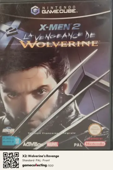 X2: Wolverine's Revenge Nintendo GameCube, PAL box front