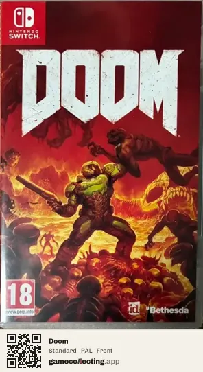 Doom Nintendo Switch, PAL box front