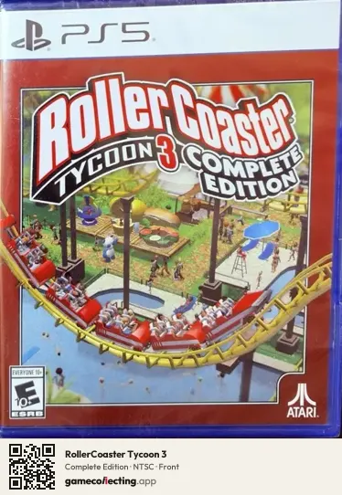 RollerCoaster Tycoon 3 PlayStation 5, NTSC box front