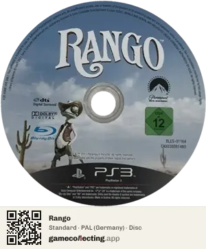 Rango PlayStation 3, PAL disc