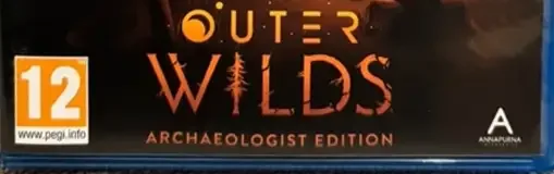 Outer Wilds, the PEGI square on its front