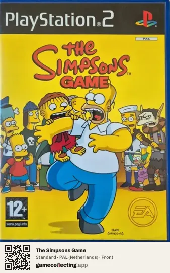 The Simpsons Game PlayStation 2, Netherlands box front