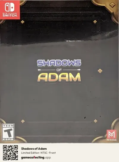 Shadows of Adam Nintendo Switch, NTSC box front