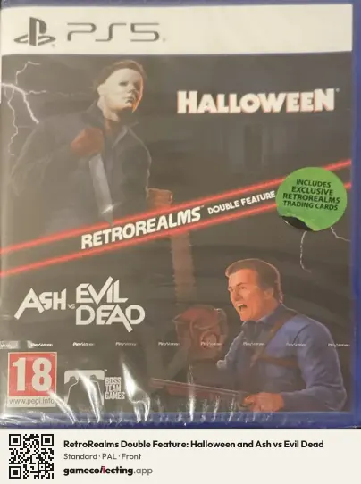 RetroRealms Double Feature: Halloween and Ash vs Evil Dead PlayStation 5, PAL box front