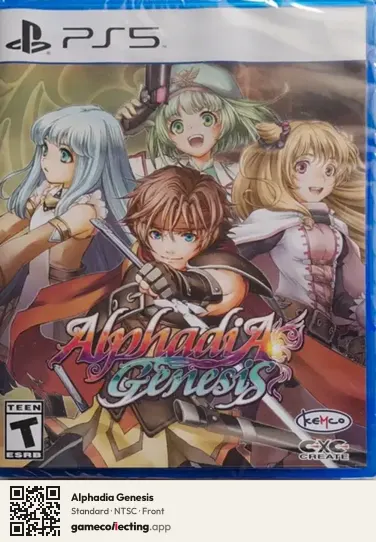 Alphadia Genesis PlayStation 5, NTSC box front