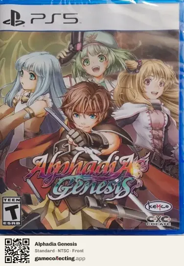Alphadia Genesis PlayStation 5, NTSC box front