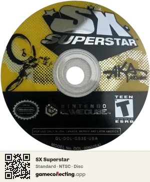 SX Superstar Nintendo GameCube, NTSC disc